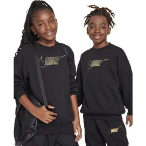 Nike SPORTSWEAR CLUB FLEECE Detská mikina, čierna, veľkosť XL