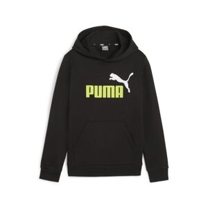 Puma ESS + 2 COL BIG LOGO HOODIE FL B Chlapčenská mikina, čierna, veľkosť 116