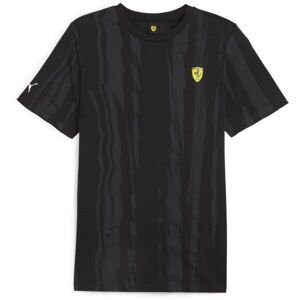 Puma FERRARI RACE AOP TEE Pánske tričko, čierna, veľkosť L