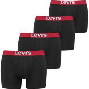 Levi's SOLID BASIC BRIEF 4P Pánske boxerky, čierna, veľkosť L