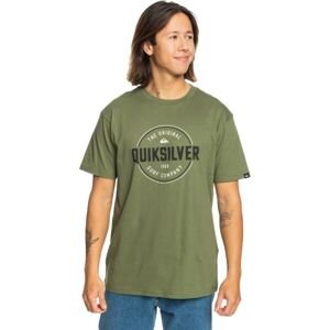 Quiksilver CIRCLE UP Pánske tričko, khaki, veľkosť M