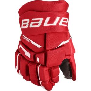 Bauer SUPREME M3 GLOVE-INT Juniorské hokejové rukavice, červená, veľkosť 13