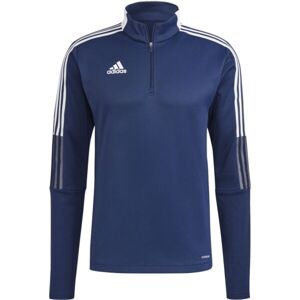 adidas TIRO21 WRM TOPY Juniorská futbalová mikina, tmavo modrá, veľkosť 2XL