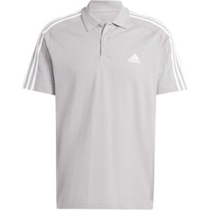 adidas 3-STRIPES PIQUE POLO SHIRT Pánske polo tričko, sivá, veľkosť
