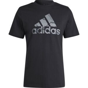 adidas CAMO BADGE OF SPORT GRAPHIC Pánske tričko, čierna, veľkosť