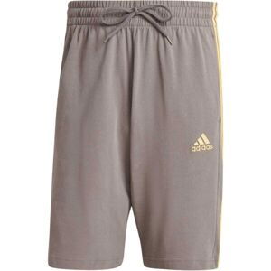 adidas ESSENTIALS SINGLE JERSEY 3-STRIPES SHORTS Pánske kraťasy, sivá, veľkosť