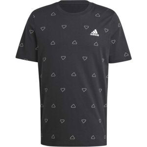 adidas SEASONAL ESSENTIALS MONOGRAM GRAPHIC T-SHIRT Pánske tričko, čierna, veľkosť