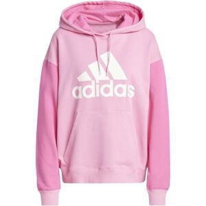 adidas ESSENTIALS BIG LOGO OVERSIZED FRENCH TERRY HOODIE Dámska mikina, ružová, veľkosť