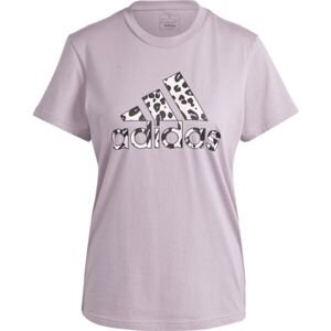 adidas ANIMAL PRINT GRAPHIC T-SHIRT Dámske tričko, fialová, veľkosť