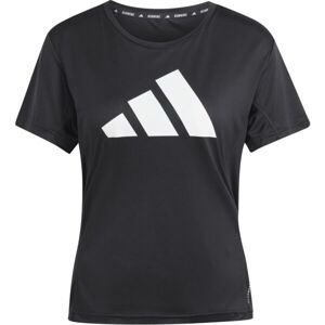 adidas RUN IT TEE Dámske bežecké tričko, čierna, veľkosť