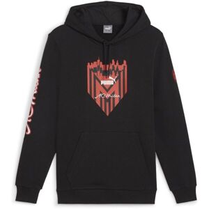 Puma AC MILAN FTBLICONS HOODY Pánska mikina, čierna, veľkosť