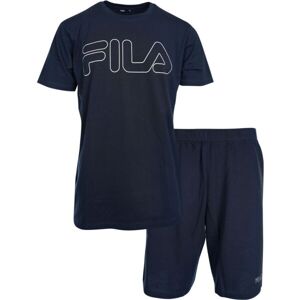 Fila SET SHORT SLEEVES T-SHIRT AND SHORT PANTS IN JERSEY Pánske pyžamo, tmavo modrá, veľkosť