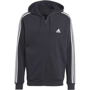 adidas 3-STRIPES FULL-ZIP HOODIE Pánska mikina, čierna, veľkosť