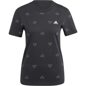 adidas ESSENTIALS MONOGRAM SLIM GRAPHIC TEE Dámske tričko, čierna, veľkosť