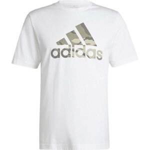 adidas CAMO BADGE OF SPORT GRAPHIC Pánske tričko, biela, veľkosť
