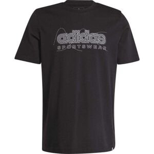 adidas SPORTSWEAR GRAPHIC TEE Pánske tričko, čierna, veľkosť