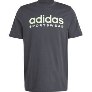 adidas SPORTSWEAR GRAPHIC TEE Pánske tričko, tmavo sivá, veľkosť