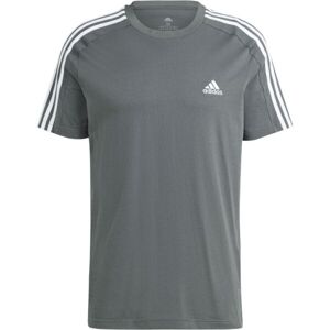 adidas 3-STRIPES SJ TEE Pánske tričko, tmavo zelená, veľkosť