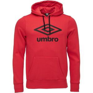 Umbro LARGE LOGO HOODIE ESSENTIALS Pánska mikina, červená, veľkosť