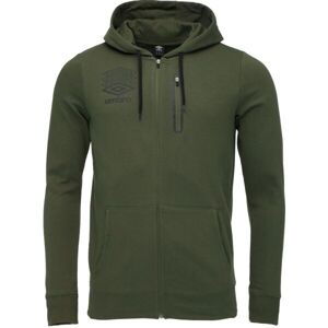 Umbro TERRACE ZIP HOODIE Pánska mikina, khaki, veľkosť