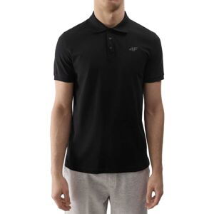 4F POLO SHIRT M Pánske polo tričko, čierna, veľkosť