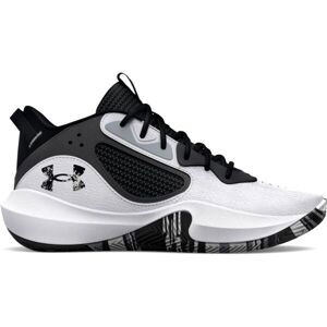 Under Armour GS LOCKDOWN 6 Juniorská basketbalová obuv, biela, veľkosť 38