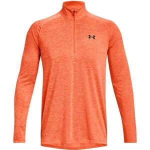 Under Armour TECH 2.0 1/2 ZIP Pánske tričko, oranžová, veľkosť