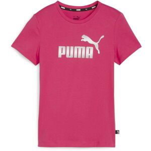Puma ESSENTIALS LOGO TEE G Dievčenské tričko, ružová, veľkosť 140