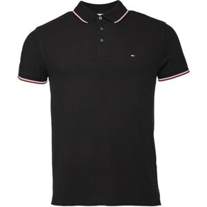 Tommy Hilfiger 1985 RWB TIPPED SLIM POLO Pánske tričko, čierna, veľkosť