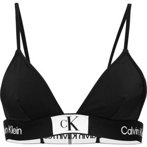 Calvin Klein FIXED TRIANGLE-RP Dámsky vrchný diel plaviek, čierna, veľkosť