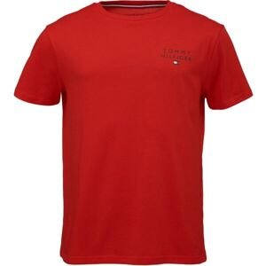 Tommy Hilfiger TH ORIGINAL-CN SS TEE LOGO Pánske tričko, červená, veľkosť