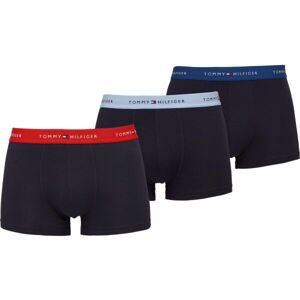 Tommy Hilfiger SIGNATURE CTN ESS-3P WB TRUNK Pánske boxerky, tmavo modrá, veľkosť