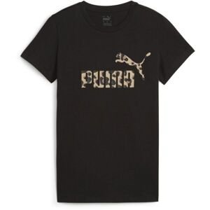 Puma ESSENTIALS + ANIMAL GRAPHIC TEE Dámske tričko, čierna, veľkosť