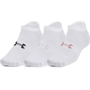 Under Armour ESSENTIAL NO SHOW 3PK Unisex ponožky, biela, veľkosť