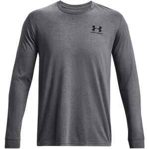 Under Armour SPORTSTYLE LEFT CHEST LS Pánske tričko, sivá, veľkosť