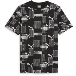 Puma ESSENTIALS + LOGO LAB AOP TEE Pánske tričko, čierna, veľkosť