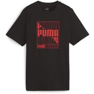 Puma GRAPHIC PUMA BOX TEE Pánske tričko, čierna, veľkosť S