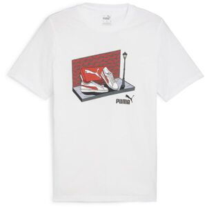 Puma GRAPHIC SNEAKER BOX TEE Pánske tričko, biela, veľkosť XL