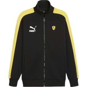 Puma FERRARI RACE ICONIC T7 TRACK JACKET Pánska mikina na zips, čierna, veľkosť