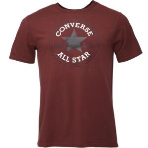 Converse STANDARD FIT CENTER FRONT CHUCK PATCH CORE TEE Unisex tričko, vínová, veľkosť