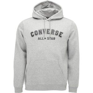 Converse CLASSIC FIT ALL STAR SINGLE SCREEN PRINT HOODIE BB Unisex mikina, sivá, veľkosť