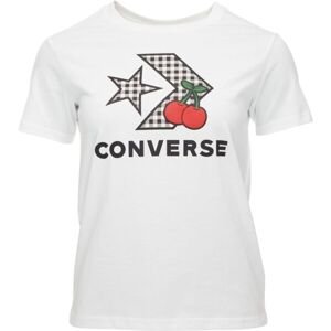 Converse CHERRY STAR CHEVRON INFILL Dámske tričko, biela, veľkosť