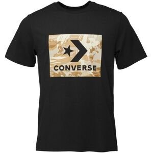 Converse STAR CHEVRON TEE Pánske tričko, čierna, veľkosť