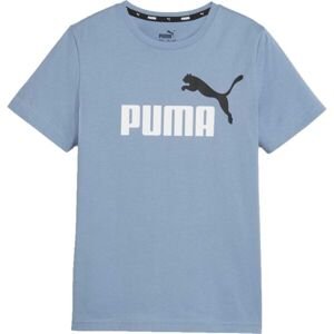 Puma ESS + 2 COL LOGO TEE Chlapčenské tričko, svetlomodrá, veľkosť