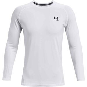 Under Armour HG ARMOUR FITTED LS Pánske tričko s dlhým rukávom, biela, veľkosť