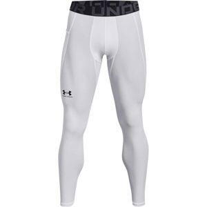 Under Armour HG ARMOUR LEGGINGS Pánske legíny, biela, veľkosť