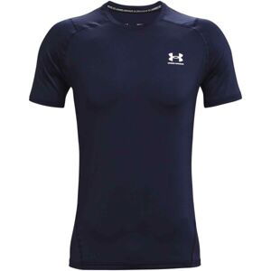 Under Armour HG ARMOUR FITTED SS Pánske tričko s krátkym rukávom, tmavo modrá, veľkosť