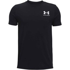 Under Armour SPORTSTYLE LEFT CHEST SS Chlapčenské polo Tričko s krátkym rukávom, čierna, veľkosť