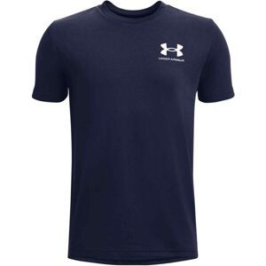 Under Armour SPORTSTYLE LEFT CHEST SS Chlapčenské polo Tričko s krátkym rukávom, tmavo modrá, veľkosť