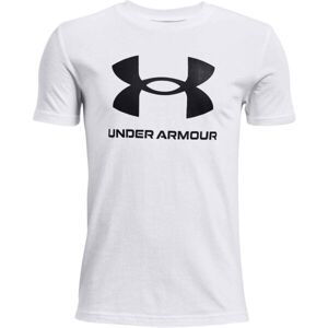 Under Armour SPORTSTYLE LOGO SS Chlapčenské tričko, biela, veľkosť